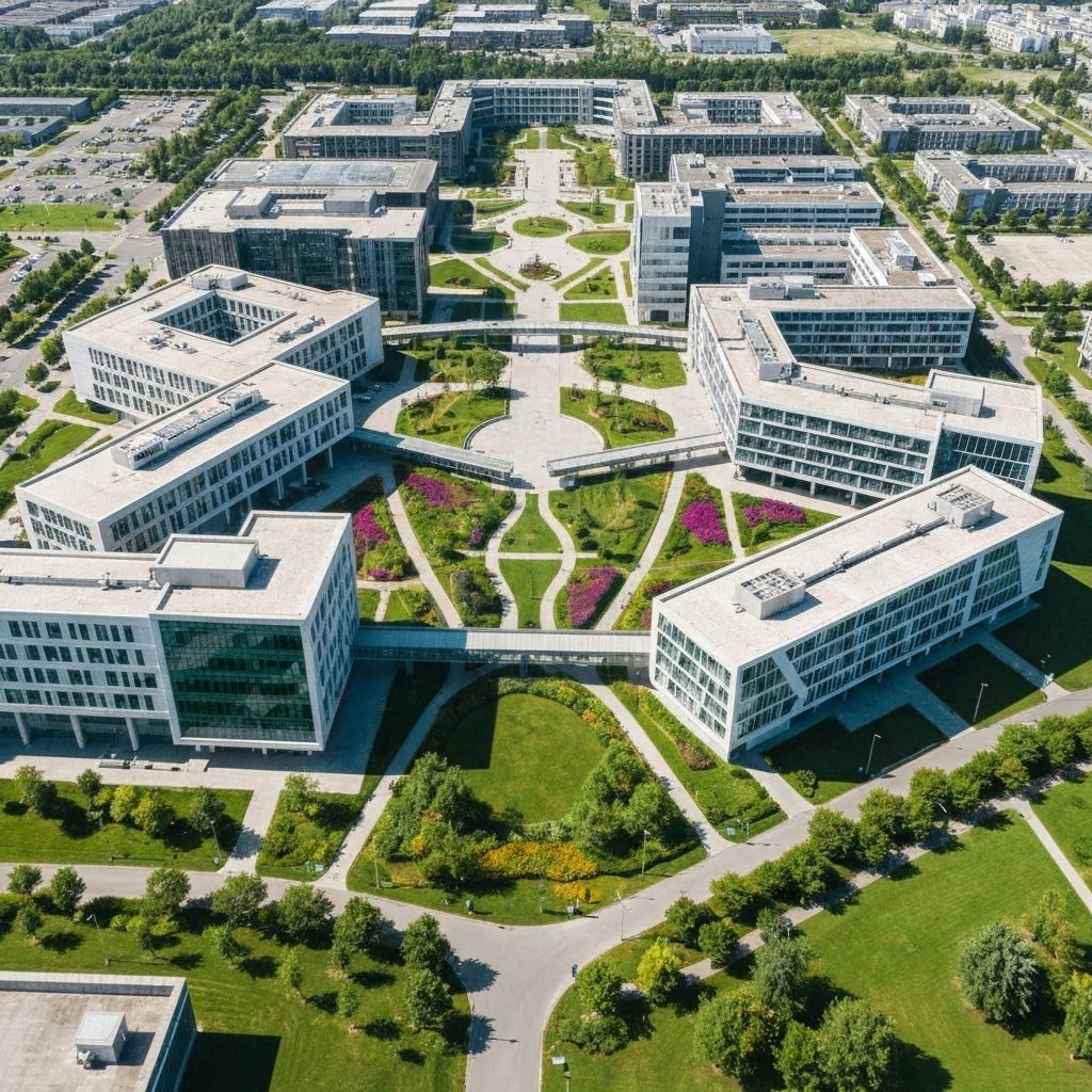 Cranfield University Campus Aerial View